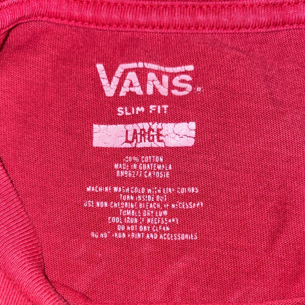 Vans Red Tee with Logo - Picture 3 of 4